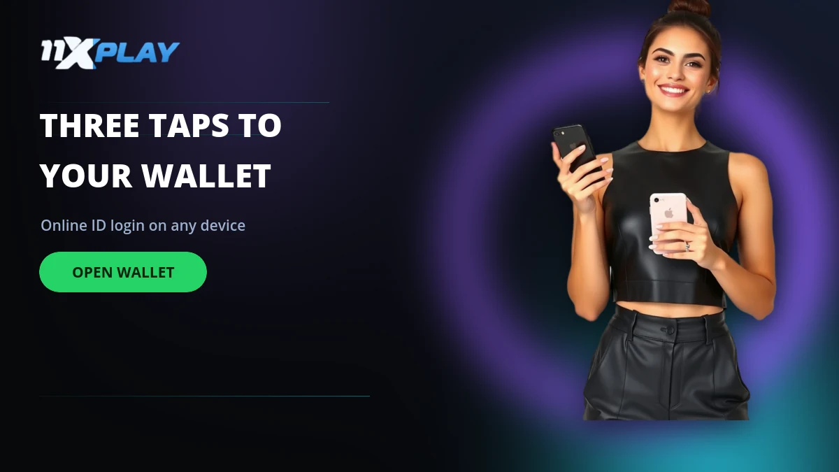 11xplay online id login opening the cricket exchange and wallet on a phone